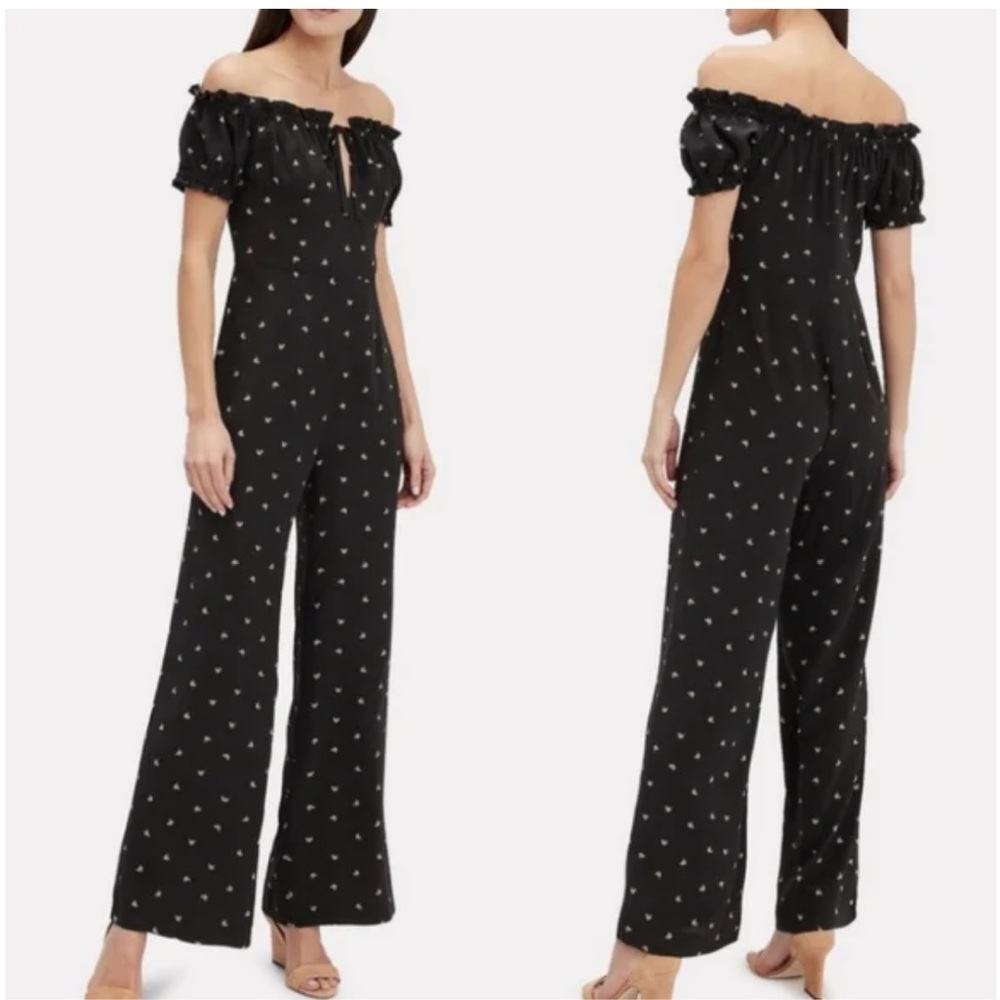 Intermix Black Floral Jumpsuit